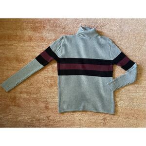 Cherokee Vintage Turtleneck Sweater Unisex Australian Stripe 100% Cotton Size L